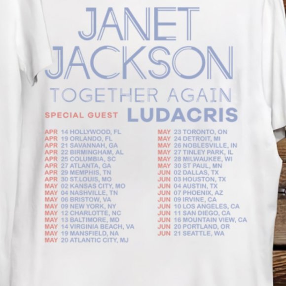 Janet Tour Tee 2 Sides, Janet Jackson Together Again Tour 2023 Shirt 2 Sides - Picture 3 of 5